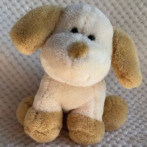 Unbranded Plush Puppy Dog Beige and Tan Stuffed Animal Toy
